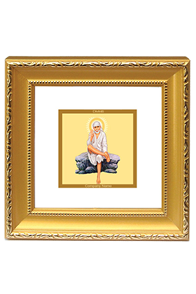 Shop Online | Saibaba Sitting on Stone Poster Painting | Saiartonline