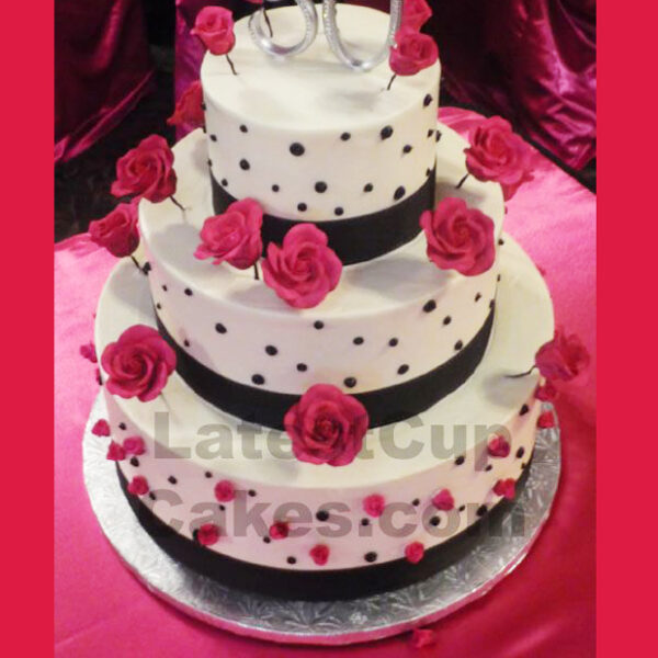 Wedding Cream Drop Cake